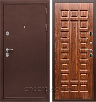 Входная металлическая дверь Армада 5А ФЛ-183 (Медный антик / Берёза морёная)