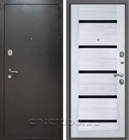 Входная металлическая дверь Армада Титан (Антик серебро / Сандал белый). Вид снаружи и внутри.