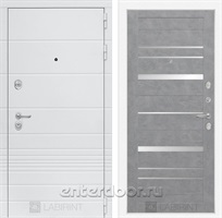 Входная металлическая дверь Лабиринт Трендо 20 (Белый камень / Бетон светлый)