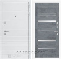Входная металлическая дверь Лабиринт Трендо 20 (Белый камень / Бетон темный)