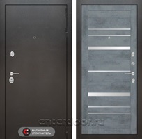 Входная металлическая дверь Лабиринт Сильвер 20 (Антик темное серебро / Бетон темный)