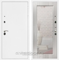 Входная дверь Армада Престиж с зеркалом Пастораль (Белая шагрень / Сандал белый)