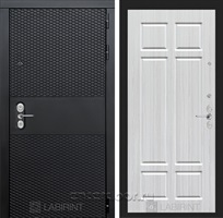 Входная металлическая дверь Лабиринт Black 8 (Чёрный кварц / Кристалл вуд)