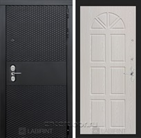 Входная металлическая дверь Лабиринт Black 15 (Чёрный кварц / Алмон 25)