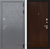 Входная металлическая дверь Лабиринт Cosmo 5 (Графит / Венге)