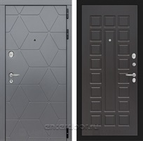 Входная металлическая дверь Лабиринт Cosmo 4 (Графит / Венге)
