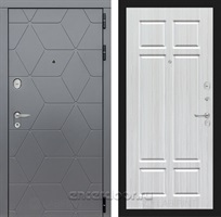 Входная металлическая дверь Лабиринт Cosmo 8 (Графит / Кристалл вуд)
