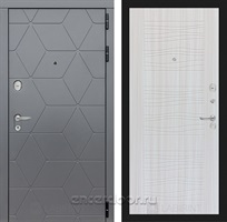Входная металлическая дверь Лабиринт Cosmo 6 (Графит / Сандал белый)