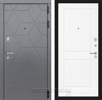 Входная металлическая дверь Лабиринт Cosmo 11 (Графит / Белый софт)