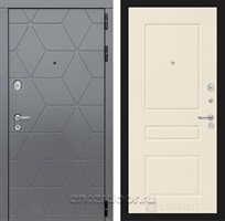 Входная металлическая дверь Лабиринт Cosmo 3 (Графит / Крем софт)