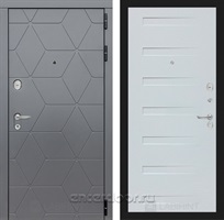 Входная металлическая дверь Лабиринт Cosmo 14 (Графит / Дуб кантри белый)