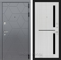 Входная металлическая дверь Лабиринт Cosmo 2 (Графит / Сандал белый)