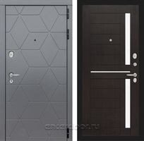 Входная металлическая дверь Лабиринт Cosmo 2 (Графит / Венге)