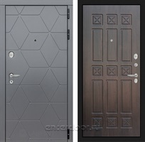 Входная металлическая дверь Лабиринт Cosmo 16 (Графит / Алмон 28)