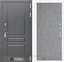 Входная металлическая дверь Лабиринт Платинум 21 (Альберо Грей / Бетон светлый)