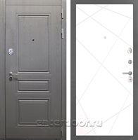Входная стальная дверь Интекрон Брайтон Лучи-М (Дуб вуд графит / Софт Милк)