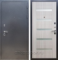 Входная стальная дверь Армада Оптима СБ-14 (Антик серебро / Сандал белый) стекло матовое