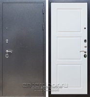 Входная дверь Армада Оптима ФЛ-3 (Антик серебро / Белый матовый)