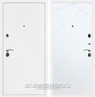 Входная металлическая дверь Сенатор Практик 3К ФЛ-291 (Белая шагрень / Белый матовый)