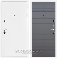 Входная металлическая дверь Сенатор Практик 3К ФЛ-294 (Белая шагрень / Графит софт)
