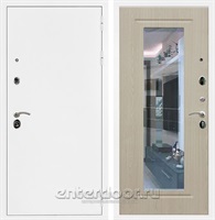 Входная металлическая дверь Сенатор Практик 3К Зеркало (Белая шагрень / Белёный дуб)