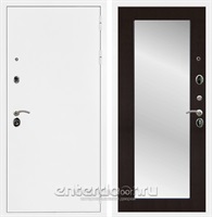 Входная дверь Триумф 3К с зеркалом Оптима (Белая шагрень / Венге)