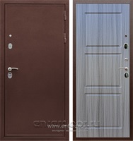 Входная металлическая дверь Сенатор Практик 3К ФЛ-3 (Медный антик / Сандал серый)
