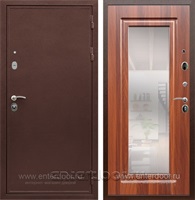 Входная металлическая дверь Сенатор Практик 3К Зеркало ФЛЗ-120 (Медный антик / Берёза морёная)