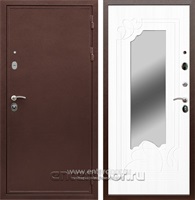 Входная металлическая дверь Сенатор Практик 3К Зеркало ФЛЗ-147 (Медный антик / Белый ясень)
