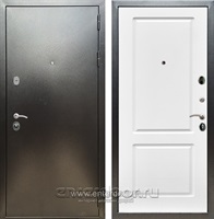 Входная металлическая дверь Сенатор Практик 3К ФЛ-117 (Антик серебро / Белый матовый)