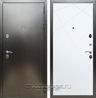 Входная металлическая дверь Сенатор Практик 3К ФЛ-291 (Антик серебро / Белый матовый)