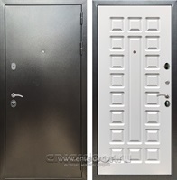 Входная металлическая дверь Сенатор Практик 3К ФЛ-183 (Антик серебро / Белый ясень)