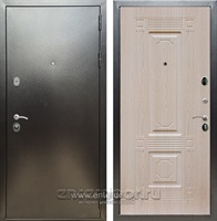 Входная металлическая дверь Сенатор Практик 3К ФЛ-2 (Антик серебро / Дуб белёный)