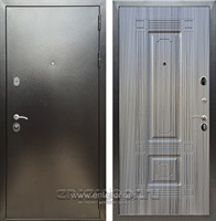 Входная металлическая дверь Сенатор Практик 3К ФЛ-2 (Антик серебро / Сандал серый)
