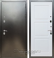 Входная металлическая дверь Сенатор Практик 3К ФЛ-3 (Антик серебро / Белый матовый)