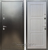 Входная металлическая дверь Сенатор Практик 3К ФЛ-3 (Антик серебро / Дуб беленый)