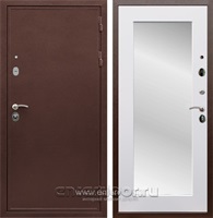 Входная дверь Армада Престиж с зеркалом Пастораль (Медный антик / Белый матовый)
