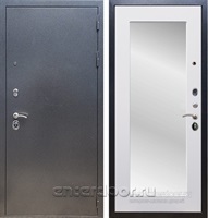 Входная дверь Армада Оптима с Зеркалом Пастораль (Антик серебро / Белый матовый)