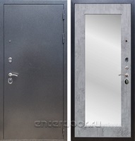 Входная дверь Армада Оптима с Зеркалом Пастораль (Антик серебро / Бетон тёмный)