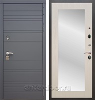 Входная дверь Армада Италия с зеркалом Пастораль (Графит софт / Лиственница беж)