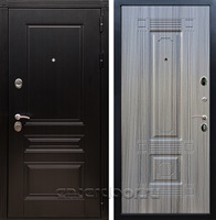 Входная металлическая дверь Армада 17 Мегаполис ФЛ-2 (Венге / Сандал серый)