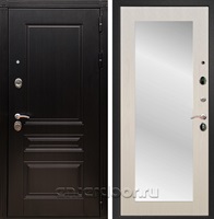 Входная металлическая дверь Армада 17 Мегаполис с Зеркалом Пастораль (Венге / Лиственница беж)