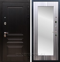 Входная металлическая дверь Армада 17 Мегаполис с Зеркалом Пастораль (Венге / Сандал серый)