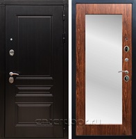 Входная дверь Армада Люксор с зеркалом Пастораль (Венге / Берёза морёная)