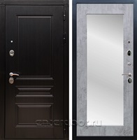Входная дверь Армада Люксор с зеркалом Пастораль (Венге / Бетон тёмный)