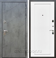 Входная стальная дверь Армада 22 ФЛ-119 (Бетон тёмный / Белый матовый)