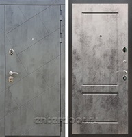 Входная стальная дверь Армада 22 ФЛ-117 (Бетон тёмный / Бетон тёмный)