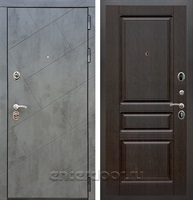 Входная стальная дверь Армада 22 ФЛ-243 (Бетон тёмный / Венге)