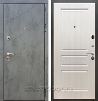 Входная стальная дверь Армада 22 ФЛ-243 (Бетон тёмный / Лиственница беж)