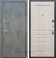 Входная стальная дверь Армада 22 ФЛ-243 (Бетон тёмный / Дуб беленый)